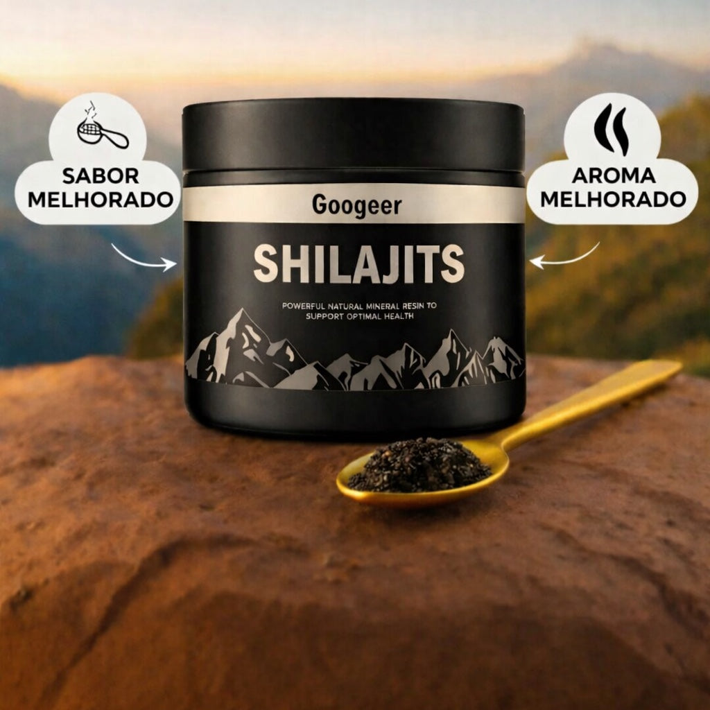 Shilajit do Himalaia, pote de 50 g com colher medidora